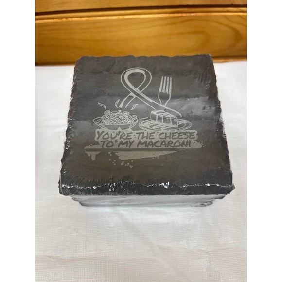slate coasters - 4x4 you’re the cheese to my macaroni - Picture 1 of 3
